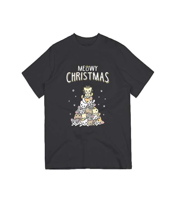 Meowy Christmas Slim Fit T-Shirt Meowy Christmas Slim Fit T-Shirt