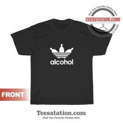 Get Alcohol Adidas Logo Parody Funny T-Shirts