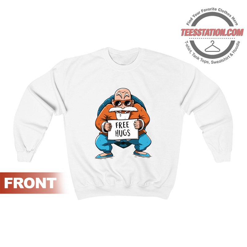 Dragon Ball Z Kame senin Muten Roshi Free Hugs Sweatshirt Dragon Ball Z Kame senin Muten Roshi Free Hugs Sweatshirt