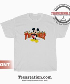 Mickey Mouse X Thrasher Parody T-Shirt For Unisex