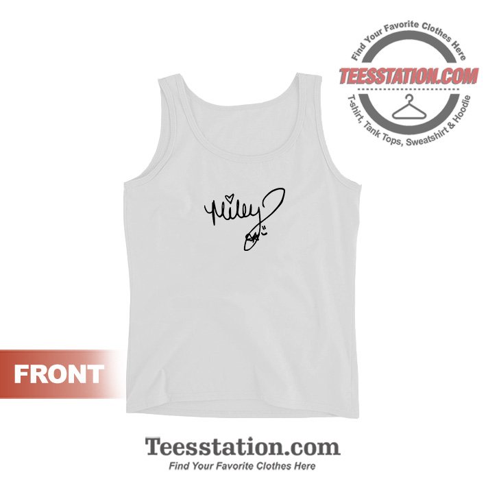 Miley Cyrus Autograph Tank Tops In 2020 Miley Cyrus Autograph Tank Tops In 2020