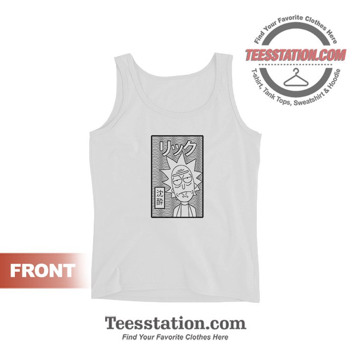 Rick and Morty Japanese Logo Tank Tops Rick and Morty Japanese Logo Tank Tops
