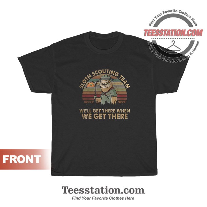 Sloth Scouting Team Camping Scout Hiking T-Shirt Sloth Scouting Team T-Shirt For Unisex