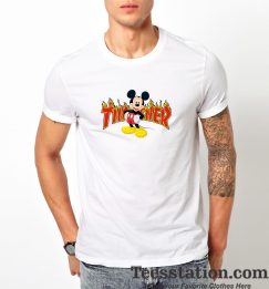 Mickey Mouse X Thrasher Parody T-Shirt For Unisex