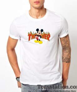 Mickey Mouse X Thrasher Parody T-Shirt For Unisex