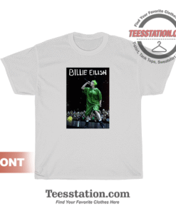 Billie Eilish Takes Off Shirt Concert In Miami Tee