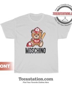 Baseball Bear Logo Baby White T-Shirt