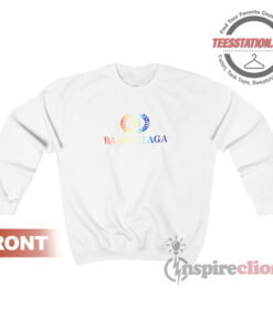 New Logo Balenciaga White Sweatshirt