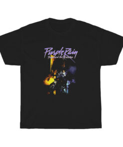 Purple Rain Black Mens T-Shirt