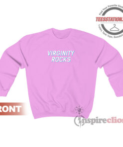 Virginity Rocks Light Pink Men And Women Sweatshirt