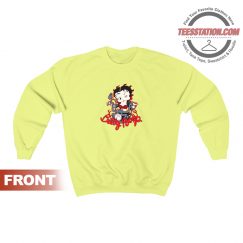 Betty Boop On The Motorbike Sweatshirt