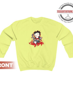 Betty Boop On The Motorbike Sweatshirt