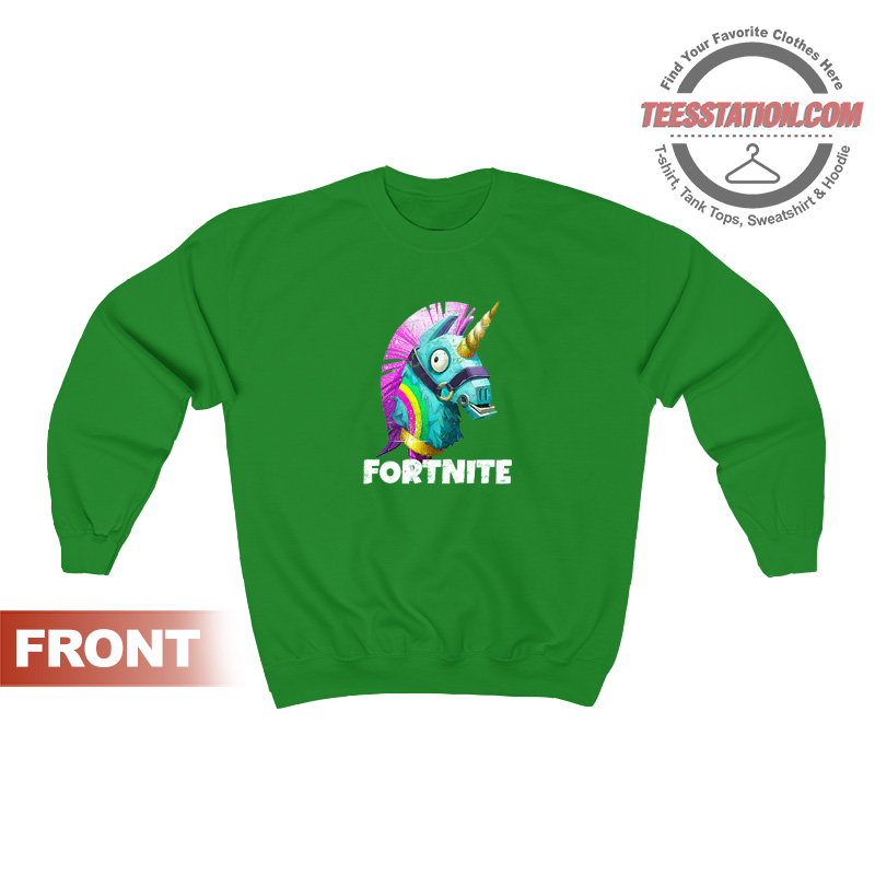 Fortnite Unicorn Rainbow Smash Sweatshirt Fortnite Unicorn Rainbow Smash Sweatshirt