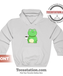 Frog With Cup Of Coffee Hoodie