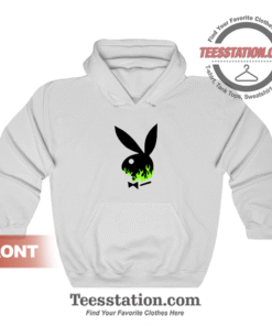 Green Flame Playboy Bunny Hoodie