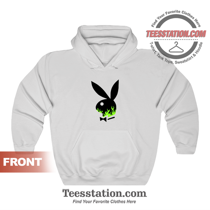 Green Flame Playboy Bunny Hoodie Green Flame Playboy Bunny Hoodie