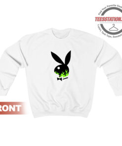 Green Flame Playboy Bunny Sweatshirt