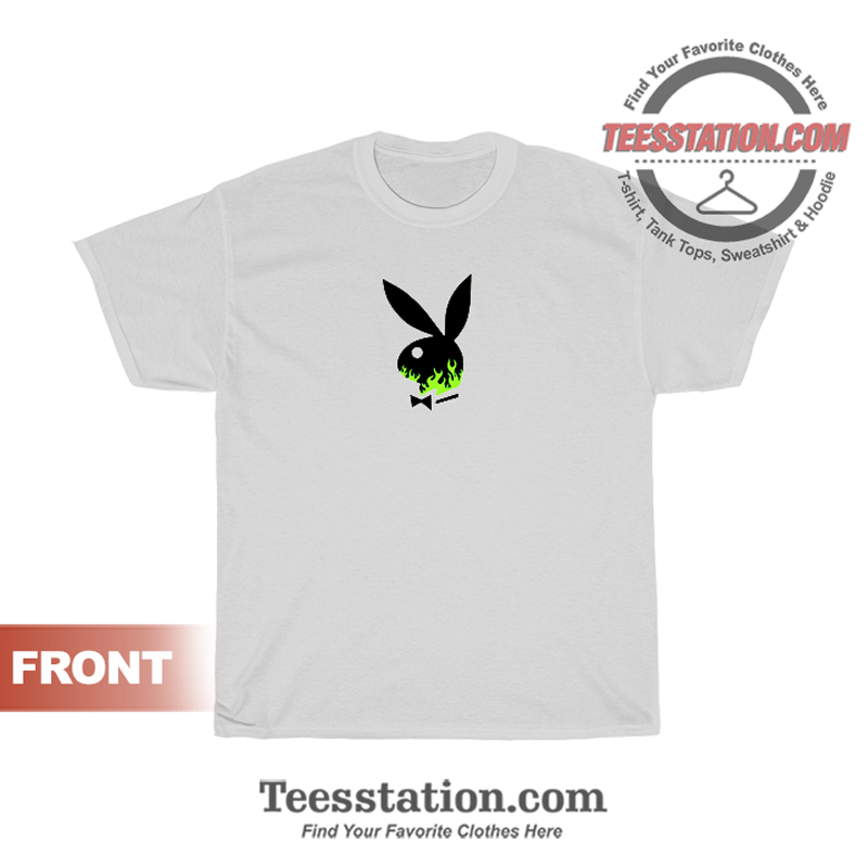 Green Flame Playboy Bunny T-Shirt Green Flame Playboy Bunny T-Shirt
