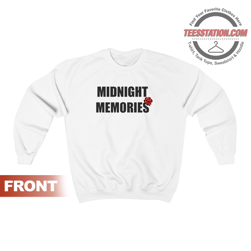 One Direction Midnight Memories Lyrics Sweatshirt One Direction Midnight Memories Lyrics Sweatshirt