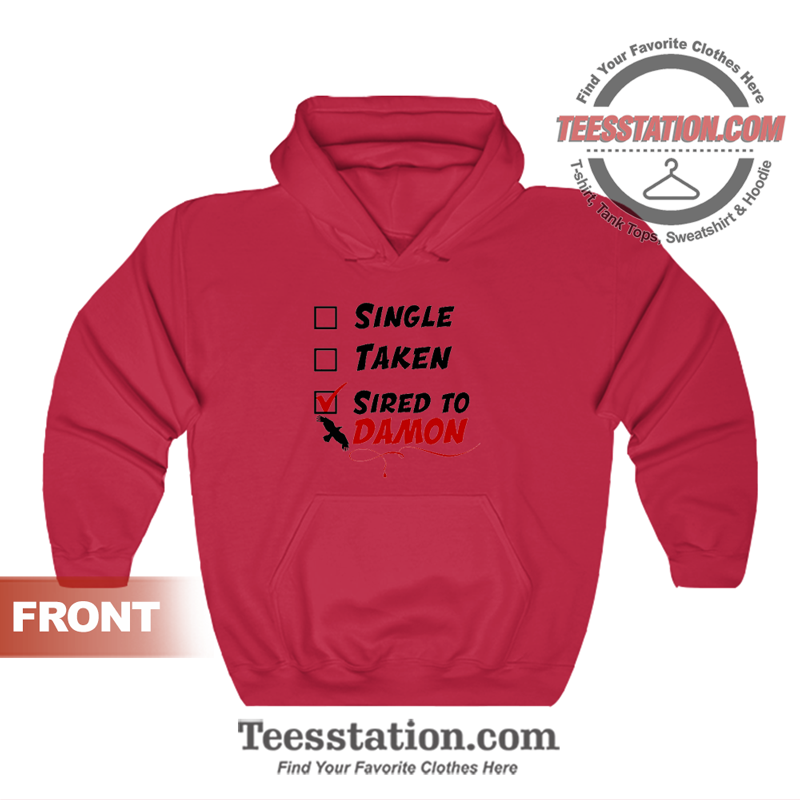 Sired To Damon The Vampire Hoodie Sired To Damon The Vampire Hoodie