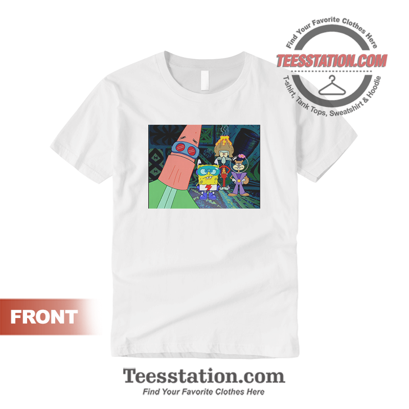 Spongebob And Friends With Superpowers Cool Meme T-Shirt Spongebob And Friends With Superpowers Cool Meme T-Shirt