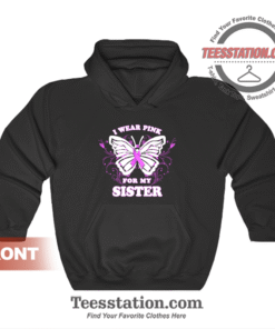 Breast Cancer Awareness Pink Butterfly Ribbon Hoodie