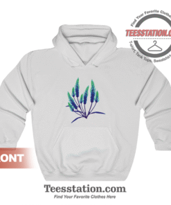 Flower Lavender Minimal Floral Hoodie