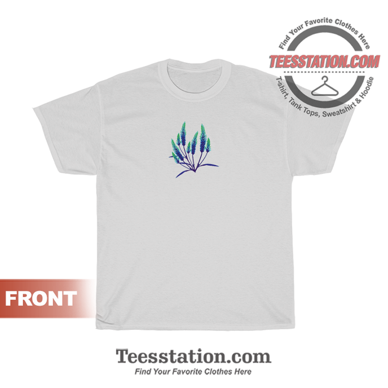 Flower Lavender Minimal Floral T-Shirt Flower Lavender Minimal Floral T-Shirt