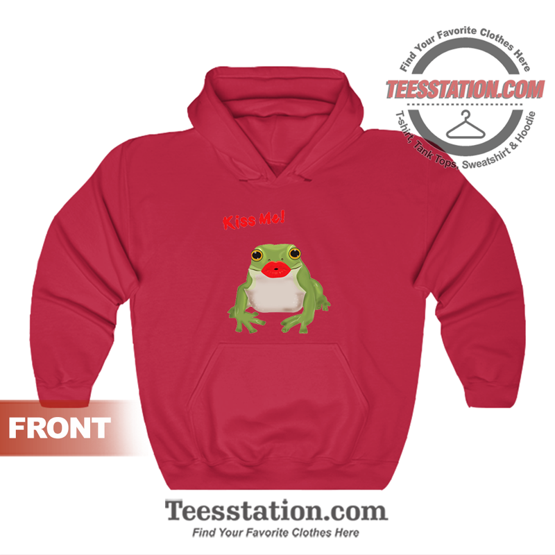 Kiss Me Funny Frog Princess Hoodie Kiss Me Funny Frog Princess Hoodie