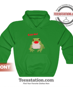 Kiss Me Funny Frog Princess Hoodie