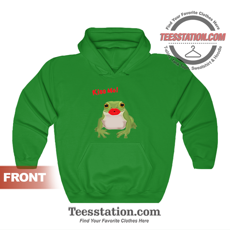 Kiss Me Funny Frog Princess Hoodie Kiss Me Funny Frog Princess Hoodie