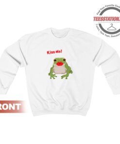 Kiss Me Funny Frog Princess Sweatshirt