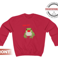 Kiss Me Funny Frog Princess Sweatshirt