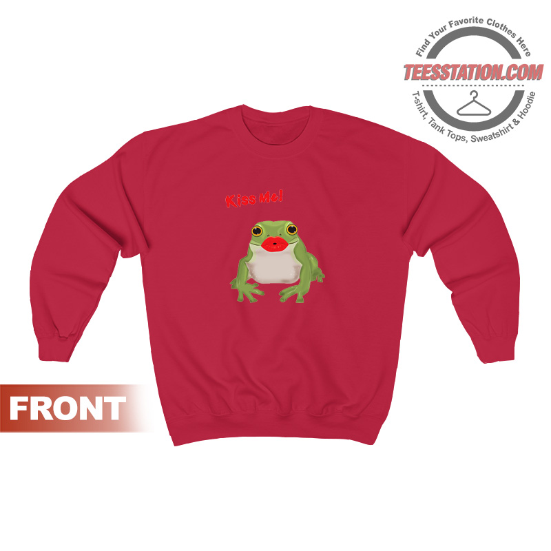 Kiss Me Funny Frog Princess Sweatshirt Kiss Me Funny Frog Princess Sweatshirt