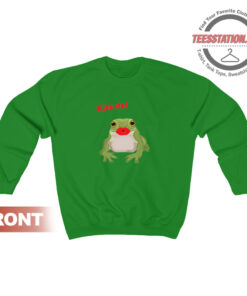 Kiss Me Funny Frog Princess Sweatshirt