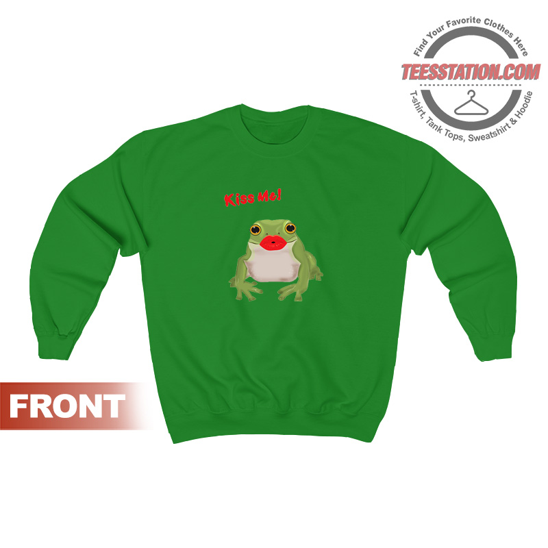 Kiss Me Funny Frog Princess Sweatshirt Kiss Me Funny Frog Princess Sweatshirt