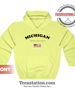 Michigan Great Lakes State America Hoodie Unisex