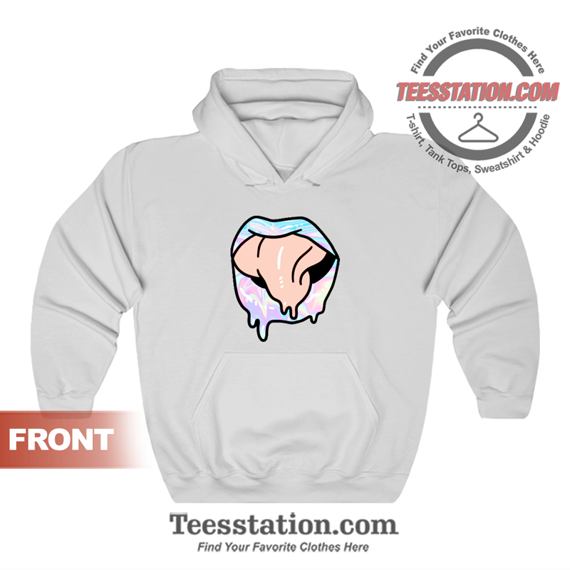 Rainbow Paint Drip Lips Hoodie Rainbow Paint Drip Lips Hoodie