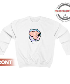 Rainbow Paint Drip Lips Sweatshirt