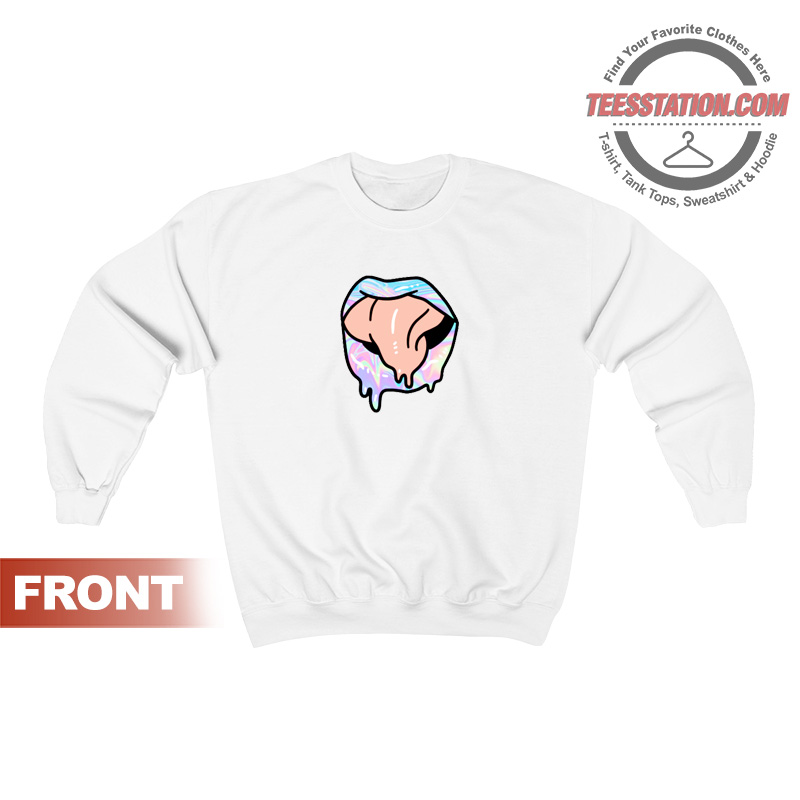 Rainbow Paint Drip Lips Sweatshirt Rainbow Paint Drip Lips Sweatshirt