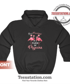 Be A Flamingo In A Flock Of Pigeon Funny Hoodie