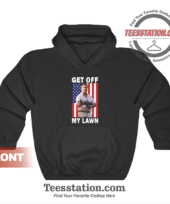 Ken Get Off My Lawn American Flag Hoodie