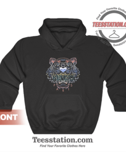 Kenzo Black Gradient Tiger Logo Hoodie