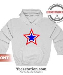 Red White And Blue Star Hoodie