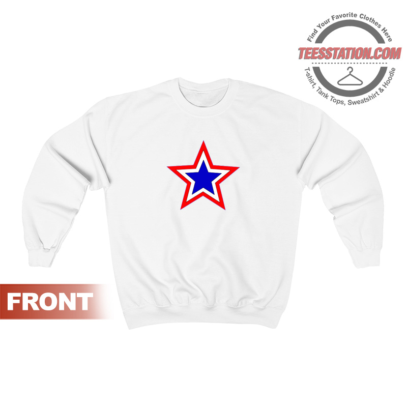 Red White And Blue Star Sweatshirt Red White And Blue Star Sweatshirt