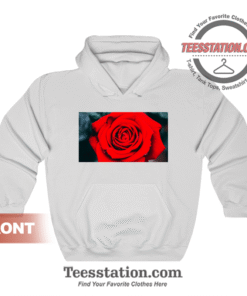 Romantic Red Rose Flower Hoodie