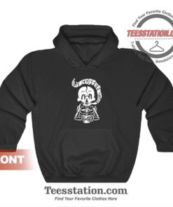 Skeleton Drinking Coffee Hoodie Unisex