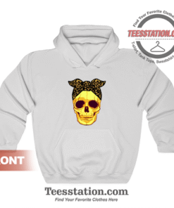 Skull With Bandana Hoodie Unisex