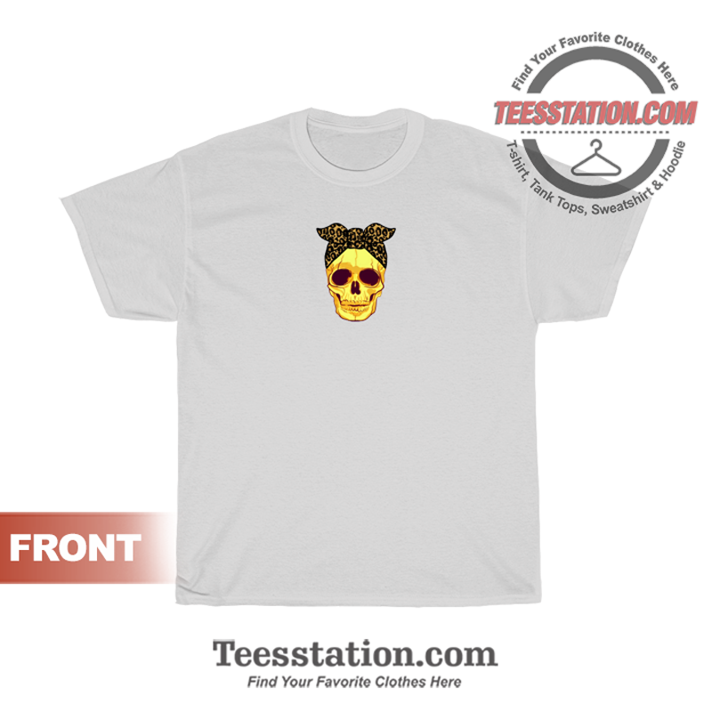 Skull With Bandana T-Shirt Unisex Skull With Bandana T-Shirt Unisex