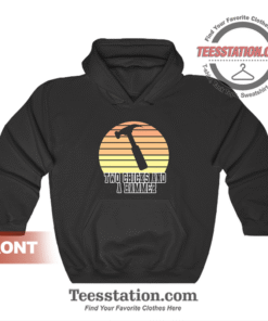 Two Chicks And A Hammer Logo Hoodie Unisex